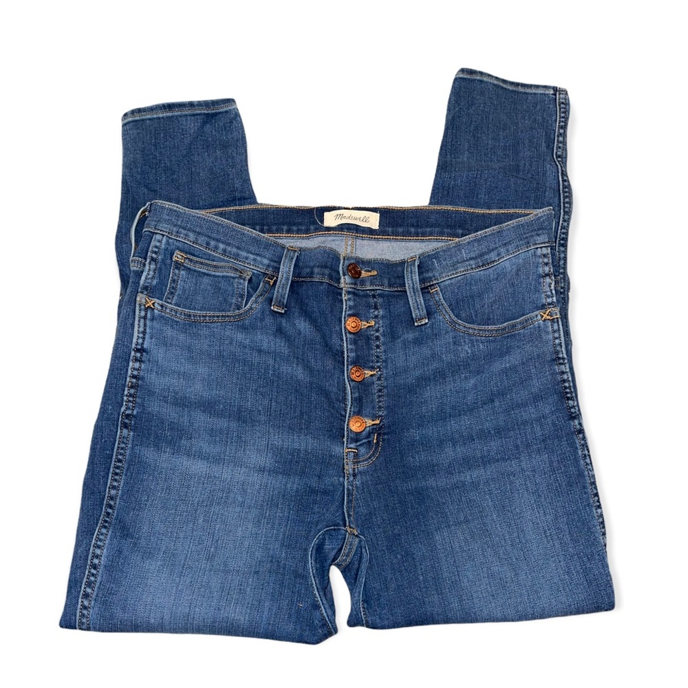 Madewell 10" High-Rise Roadtripper Supersoft Skinny Jeans in Monroe Wash - Picture 6 of 7